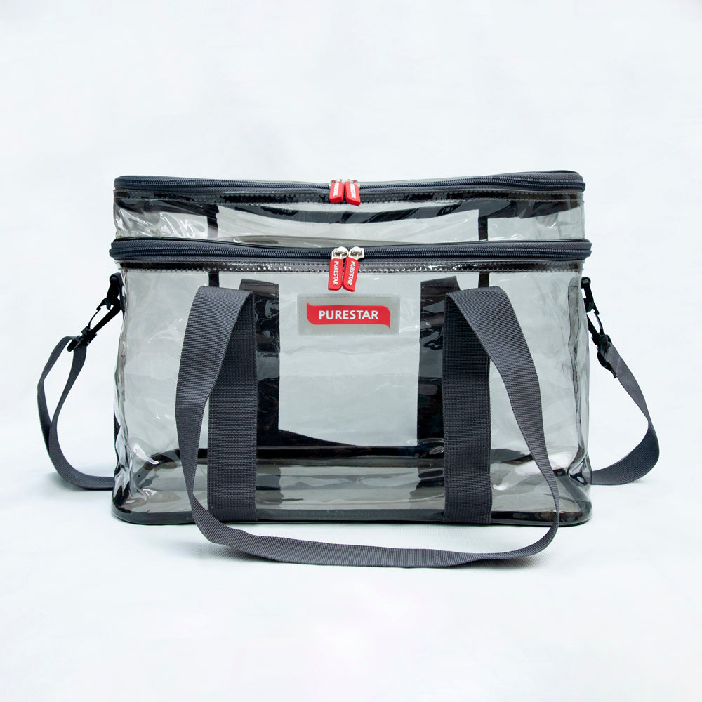 Bolso Organizador de Microfibra Negro Transparente