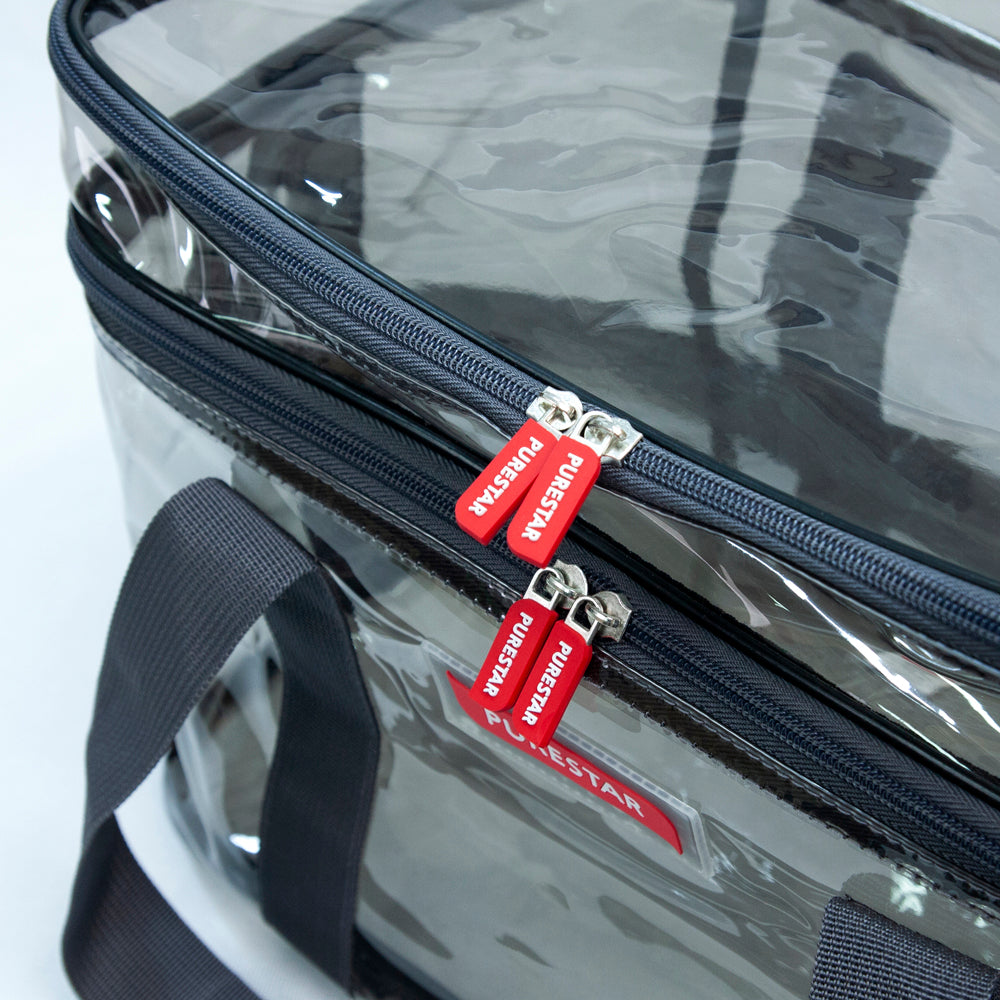 Bolso Organizador de Microfibra Negro Transparente