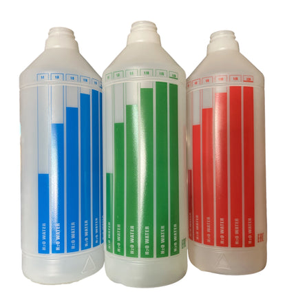 Botella Spray 1 lt con medidas de dilución + Gatillo
